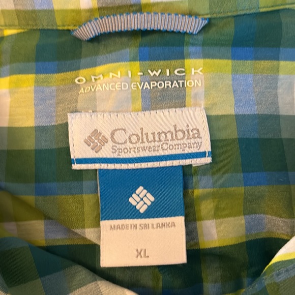 Columbia Men’s XL Omniwick Short Sleeve Button-up Plaid Shirt - Picture 3 of 4